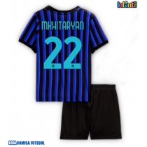 Camisa de Futebol Inter Milan Henrikh Mkhitaryan #22 Equipamento Principal Infantil 2025-26 Manga Curta (+ Calças curtas)